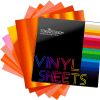 Teckwrap Craft Vinyl Adhesive Orange Sheet Pack