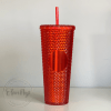 24 oz Double Wall Studded Tumbler in Red