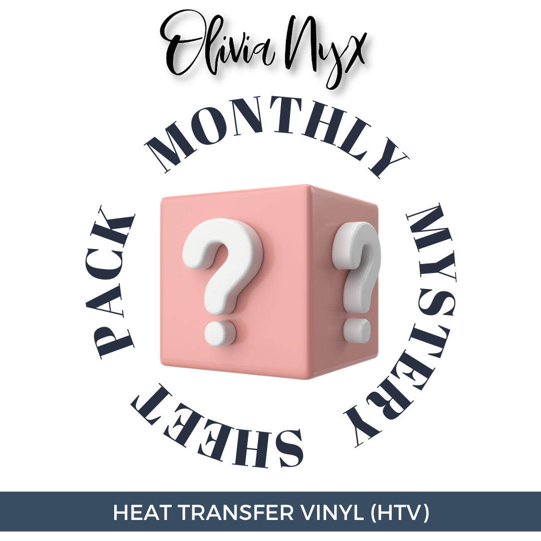 Monthly Mystery Sheet Pack  Heat Transfer Vinyl (HTV) - Olivia Nyx