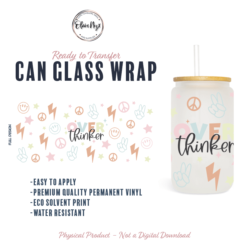 Overthinker Glass Can Wrap