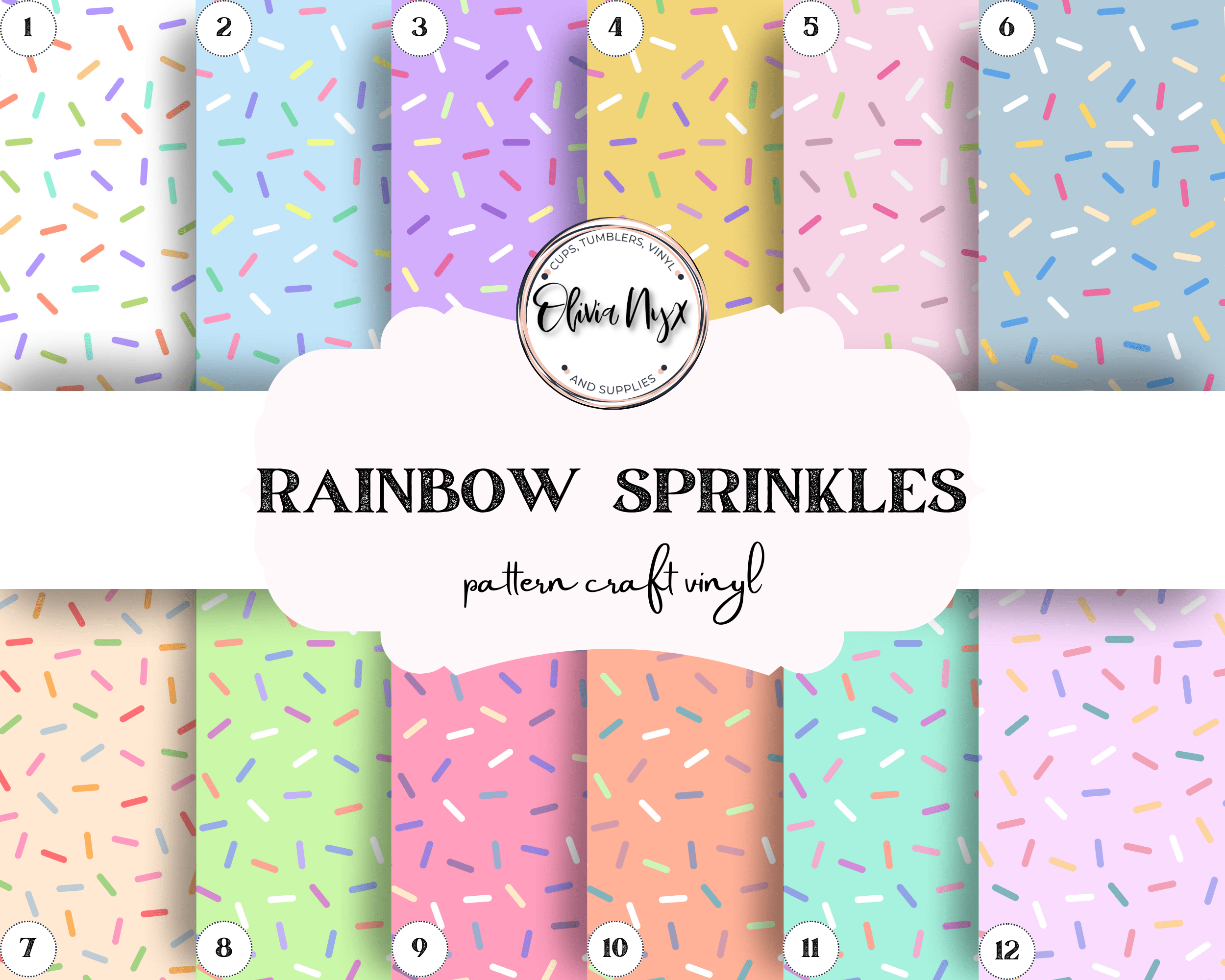 Printed Vinyl | Rainbow Sprinkles