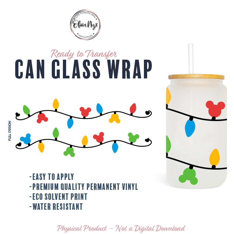 Christmas Lights – Mixed Glass Can Wrap